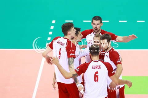  11.08.2017 KRAKOW (TAURON ARENA) <br />XV MEMORIAL HUBERTA JERZEGO WAGNERA <br />MECZ POLSKA - FRANCJA ( MATCH POLAND - FRANCE ) <br />N/Z DAWID KONARSKI MICHAL KUBIAK RADOSC EMOCJE <br /> 