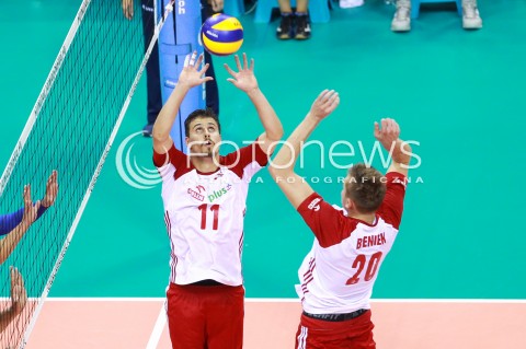  11.08.2017 KRAKOW (TAURON ARENA) <br />XV MEMORIAL HUBERTA JERZEGO WAGNERA <br />MECZ POLSKA - FRANCJA ( MATCH POLAND - FRANCE ) <br />N/Z FABIAN DRZYZGA MATEUSZ BIENIEK <br /> 