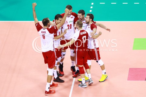 11.08.2017 KRAKOW (TAURON ARENA) <br />XV MEMORIAL HUBERTA JERZEGO WAGNERA <br />MECZ POLSKA - FRANCJA ( MATCH POLAND - FRANCE ) <br />N/Z MATEUSZ BIENIEK MICHAL KUBIAK DAWID KONARSKI BARTOSZ KUREK RADOSC EMOCJE <br /> 