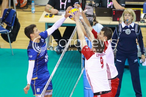  11.08.2017 KRAKOW (TAURON ARENA) <br />XV MEMORIAL HUBERTA JERZEGO WAGNERA <br />MECZ POLSKA - FRANCJA ( MATCH POLAND - FRANCE ) <br />N/Z THIBAULT ROSSARD BARTLOMIEJ LEMANSKI FABIAN DRZYZGA <br /> 
