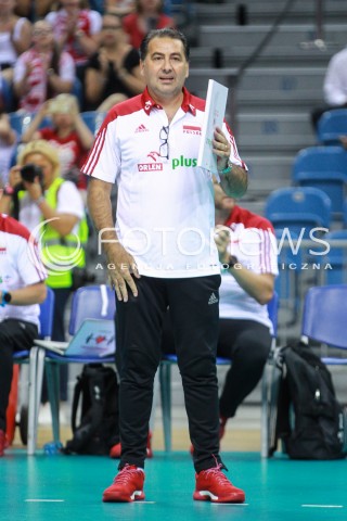  11.08.2017 KRAKOW (TAURON ARENA) <br />XV MEMORIAL HUBERTA JERZEGO WAGNERA <br />MECZ POLSKA - FRANCJA ( MATCH POLAND - FRANCE ) <br />N/Z FERDINANDO DE GIORGI - I TRENER ( HEAD COACH ) SYLWETKA <br /> 