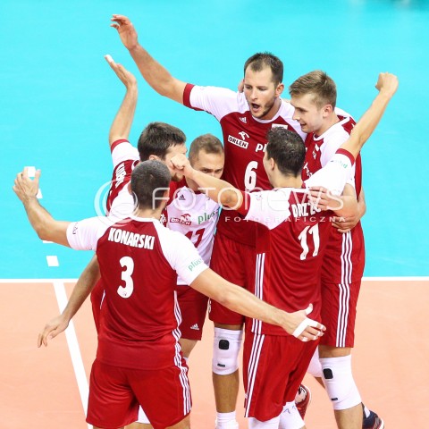  12.08.2017 KRAKOW (TAURON ARENA) <br />XV MEMORIAL HUBERTA JERZEGO WAGNERA <br />MECZ POLSKA - KANADA ( MATCH POLAND - CANADA ) <br />N/Z BARTOSZ KUREK MATEUSZ BIENIEK RADOSC EMOCJE <br /> 