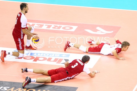  12.08.2017 KRAKOW (TAURON ARENA) <br />XV MEMORIAL HUBERTA JERZEGO WAGNERA <br />MECZ POLSKA - KANADA ( MATCH POLAND - CANADA ) <br />N/Z BARTOSZ KUREK JAKUB POPIWCZAK DAWID KONARSKI <br /> 
