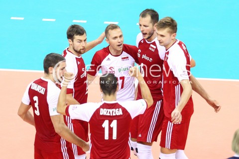  12.08.2017 KRAKOW (TAURON ARENA) <br />XV MEMORIAL HUBERTA JERZEGO WAGNERA <br />MECZ POLSKA - KANADA ( MATCH POLAND - CANADA ) <br />N/Z PAWEL ZATORSKI MICHAL KUBIAK BARTOSZ KUREK MATEUSZ BIENIEK RADOSC EMOCJE <br /> 