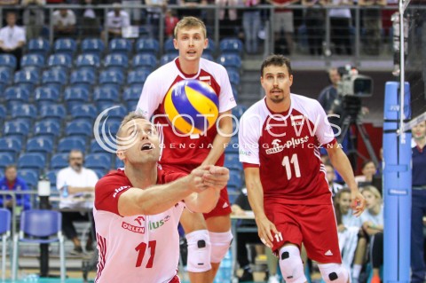  12.08.2017 KRAKOW (TAURON ARENA) <br />XV MEMORIAL HUBERTA JERZEGO WAGNERA <br />MECZ POLSKA - KANADA ( MATCH POLAND - CANADA ) <br />N/Z PAWEL ZATORSKI FABIAN DRZYZGA MATEUSZ BIENIEK <br /> 