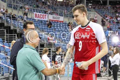  12.08.2017 KRAKOW (TAURON ARENA) <br />XV MEMORIAL HUBERTA JERZEGO WAGNERA <br />MECZ POLSKA - KANADA ( MATCH POLAND - CANADA ) <br />N/Z BARTLOMIEJ LEMANSKI I ROBERTO SERNIOTTI - NOWY TRENER ASSECO RESOVIA<br /> 