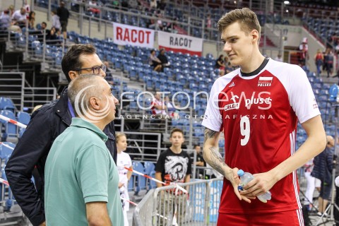  12.08.2017 KRAKOW (TAURON ARENA) <br />XV MEMORIAL HUBERTA JERZEGO WAGNERA <br />MECZ POLSKA - KANADA ( MATCH POLAND - CANADA ) <br />N/Z BARTLOMIEJ LEMANSKI I ROBERTO SERNIOTTI - NOWY TRENER ASSECO RESOVIA<br /> 