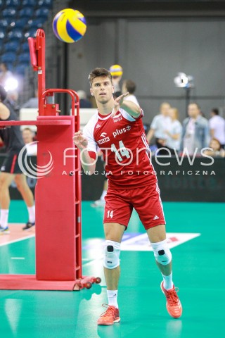  12.08.2017 KRAKOW (TAURON ARENA) <br />XV MEMORIAL HUBERTA JERZEGO WAGNERA <br />MECZ POLSKA - KANADA ( MATCH POLAND - CANADA ) <br />N/Z ALEKSANDER SLIWKA SYLWETKA <br /> 