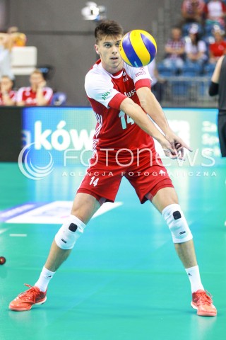  12.08.2017 KRAKOW (TAURON ARENA) <br />XV MEMORIAL HUBERTA JERZEGO WAGNERA <br />MECZ POLSKA - KANADA ( MATCH POLAND - CANADA ) <br />N/Z ALEKSANDER SLIWKA SYLWETKA <br /> 