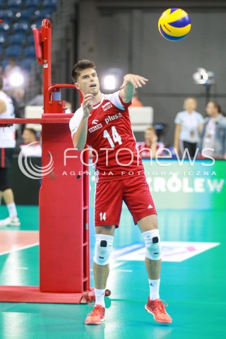  12.08.2017 KRAKOW (TAURON ARENA) <br />XV MEMORIAL HUBERTA JERZEGO WAGNERA <br />MECZ POLSKA - KANADA ( MATCH POLAND - CANADA ) <br />N/Z ALEKSANDER SLIWKA SYLWETKA <br /> 