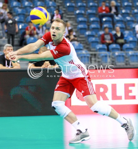  12.08.2017 KRAKOW (TAURON ARENA) <br />XV MEMORIAL HUBERTA JERZEGO WAGNERA <br />MECZ POLSKA - KANADA ( MATCH POLAND - CANADA ) <br />N/Z PAWEL ZATORSKI SYLWETKA <br /> 