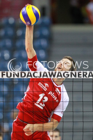  12.08.2017 KRAKOW (TAURON ARENA) <br />XV MEMORIAL HUBERTA JERZEGO WAGNERA <br />MECZ POLSKA - KANADA ( MATCH POLAND - CANADA ) <br />N/Z MICHAL KUBIAK SYLWETKA ATAK <br /> 
