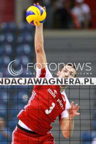  12.08.2017 KRAKOW (TAURON ARENA) <br />XV MEMORIAL HUBERTA JERZEGO WAGNERA <br />MECZ POLSKA - KANADA ( MATCH POLAND - CANADA ) <br />N/Z DAWID KONARSKI SYLWETKA ATAK <br /> 