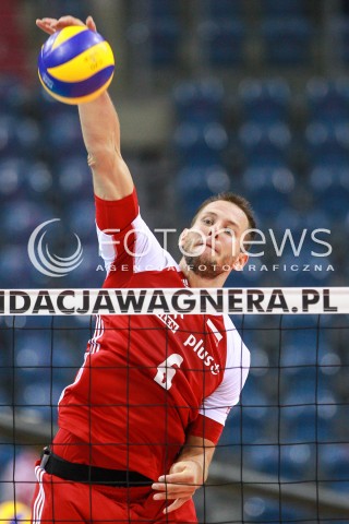  12.08.2017 KRAKOW (TAURON ARENA) <br />XV MEMORIAL HUBERTA JERZEGO WAGNERA <br />MECZ POLSKA - KANADA ( MATCH POLAND - CANADA ) <br />N/Z BARTOSZ KUREK SYLWETKA ATAK <br /> 