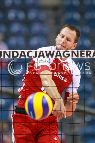  12.08.2017 KRAKOW (TAURON ARENA) <br />XV MEMORIAL HUBERTA JERZEGO WAGNERA <br />MECZ POLSKA - KANADA ( MATCH POLAND - CANADA ) <br />N/Z BARTOSZ KUREK SYLWETKA ATAK <br /> 