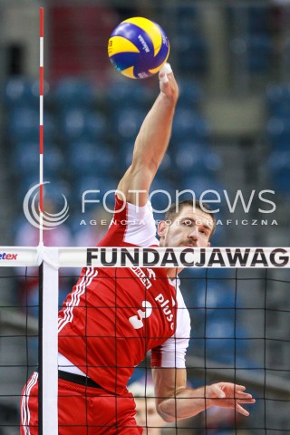  12.08.2017 KRAKOW (TAURON ARENA) <br />XV MEMORIAL HUBERTA JERZEGO WAGNERA <br />MECZ POLSKA - KANADA ( MATCH POLAND - CANADA ) <br />N/Z DAWID KONARSKI SYLWETKA ATAK <br /> 