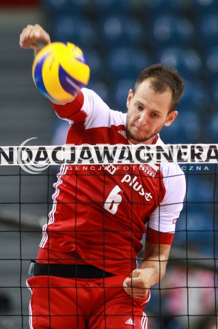  12.08.2017 KRAKOW (TAURON ARENA) <br />XV MEMORIAL HUBERTA JERZEGO WAGNERA <br />MECZ POLSKA - KANADA ( MATCH POLAND - CANADA ) <br />N/Z BARTOSZ KUREK SYLWETKA ATAK <br /> 