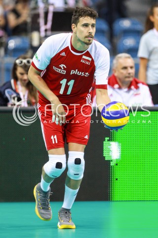  12.08.2017 KRAKOW (TAURON ARENA) <br />XV MEMORIAL HUBERTA JERZEGO WAGNERA <br />MECZ POLSKA - KANADA ( MATCH POLAND - CANADA ) <br />N/Z FABIAN DRZYZGA SYLWETKA <br /> 
