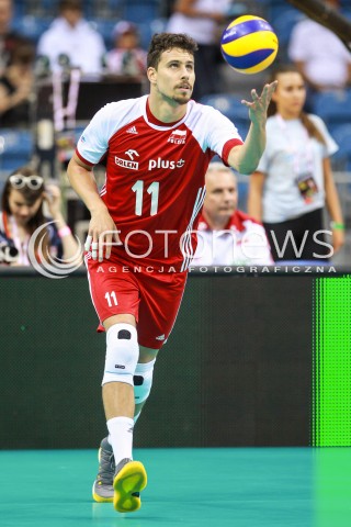  12.08.2017 KRAKOW (TAURON ARENA) <br />XV MEMORIAL HUBERTA JERZEGO WAGNERA <br />MECZ POLSKA - KANADA ( MATCH POLAND - CANADA ) <br />N/Z FABIAN DRZYZGA SYLWETKA <br /> 