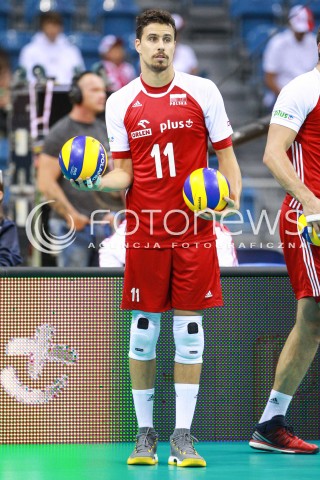  12.08.2017 KRAKOW (TAURON ARENA) <br />XV MEMORIAL HUBERTA JERZEGO WAGNERA <br />MECZ POLSKA - KANADA ( MATCH POLAND - CANADA ) <br />N/Z FABIAN DRZYZGA SYLWETKA <br /> 