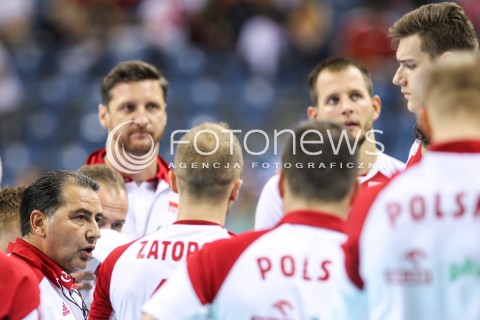  12.08.2017 KRAKOW (TAURON ARENA) <br />XV MEMORIAL HUBERTA JERZEGO WAGNERA <br />MECZ POLSKA - KANADA ( MATCH POLAND - CANADA ) <br />N/Z FERDINANDO DE GIORGI - I TRENER ( HEAD COACH ) PIOTR GRUSZKA - II TRENER ( ASSISTANT COACH ) <br /> 