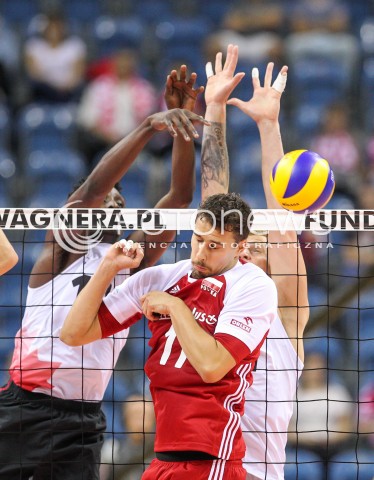  12.08.2017 KRAKOW (TAURON ARENA) <br />XV MEMORIAL HUBERTA JERZEGO WAGNERA <br />MECZ POLSKA - KANADA ( MATCH POLAND - CANADA ) <br />N/Z FABIAN DRZYZGA SHARONE EVANS VERNON <br /> 