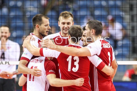  12.08.2017 KRAKOW (TAURON ARENA) <br />XV MEMORIAL HUBERTA JERZEGO WAGNERA <br />MECZ POLSKA - KANADA ( MATCH POLAND - CANADA ) <br />N/Z BARTOSZ KUREK MATEUSZ BIENIEK RADOSC EMOCJE <br /> 