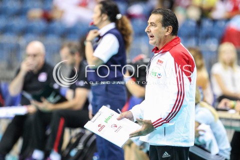  12.08.2017 KRAKOW (TAURON ARENA) <br />XV MEMORIAL HUBERTA JERZEGO WAGNERA <br />MECZ POLSKA - KANADA ( MATCH POLAND - CANADA ) <br />N/Z FERDINANDO DE GIORGI - I TRENER ( HEAD COACH ) SYLWETKA <br /> 