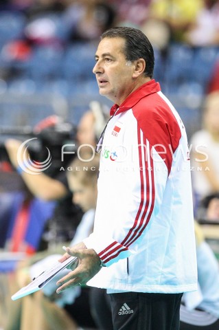  12.08.2017 KRAKOW (TAURON ARENA) <br />XV MEMORIAL HUBERTA JERZEGO WAGNERA <br />MECZ POLSKA - KANADA ( MATCH POLAND - CANADA ) <br />N/Z FERDINANDO DE GIORGI - I TRENER ( HEAD COACH ) SYLWETKA <br /> 