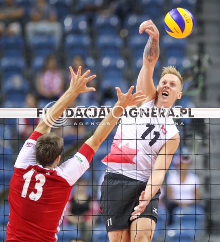  12.08.2017 KRAKOW (TAURON ARENA) <br />XV MEMORIAL HUBERTA JERZEGO WAGNERA <br />MECZ POLSKA - KANADA ( MATCH POLAND - CANADA ) <br />N/Z DANIEL JANSEN VANDOORN <br /> 
