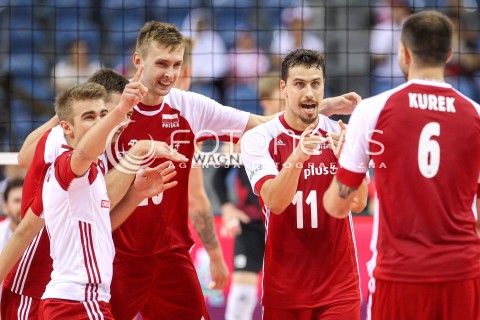  12.08.2017 KRAKOW (TAURON ARENA) <br />XV MEMORIAL HUBERTA JERZEGO WAGNERA <br />MECZ POLSKA - KANADA ( MATCH POLAND - CANADA ) <br />N/Z JAKUB POPIWCZAK MATEUSZ BIENIEK FABIAN DRZYZGA BARTOSZ KUREK RADOSC EMOCJE <br /> 