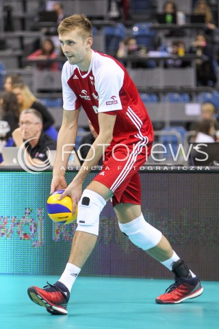  12.08.2017 KRAKOW (TAURON ARENA) <br />XV MEMORIAL HUBERTA JERZEGO WAGNERA <br />MECZ POLSKA - KANADA ( MATCH POLAND - CANADA ) <br />N/Z MATEUSZ BIENIEK SYLWETKA <br /> 