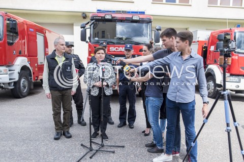 12.08.2017 GDANSK <br />ZEBRANIE SZTABU KRYZYSOWEGO W GDANSKU W SPRAWIE NAWALNIC W WOJEWODZTWIE POMORSKIM<br />N/Z BRIEFING DLA MEDIOW BEATA SZYDLO<br /> 