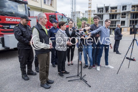  12.08.2017 GDANSK <br />ZEBRANIE SZTABU KRYZYSOWEGO W GDANSKU W SPRAWIE NAWALNIC W WOJEWODZTWIE POMORSKIM<br />N/Z BEATA SZYDLO DARIUSZ DRELICH <br /> 