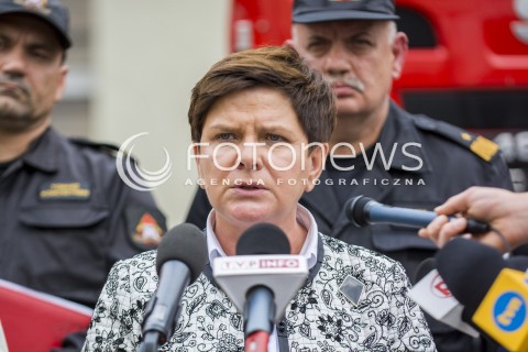  12.08.2017 GDANSK <br />ZEBRANIE SZTABU KRYZYSOWEGO W GDANSKU W SPRAWIE NAWALNIC W WOJEWODZTWIE POMORSKIM<br />N/Z BEATA SZYDLO<br /> 