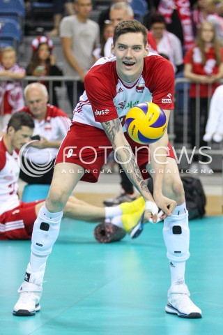  13.08.2017 KRAKOW (TAURON ARENA) <br />XV MEMORIAL HUBERTA JERZEGO WAGNERA <br />MECZ POLSKA - ROSJA ( MATCH POLAND - RUSSIA ) <br />N/Z BARTLOMIEJ LEMANSKI SYLWETKA <br /> 