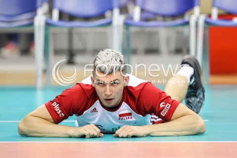  13.08.2017 KRAKOW (TAURON ARENA) <br />XV MEMORIAL HUBERTA JERZEGO WAGNERA <br />MECZ POLSKA - ROSJA ( MATCH POLAND - RUSSIA ) <br />N/Z MACIEJ MUZAJ SYLWETKA <br /> 
