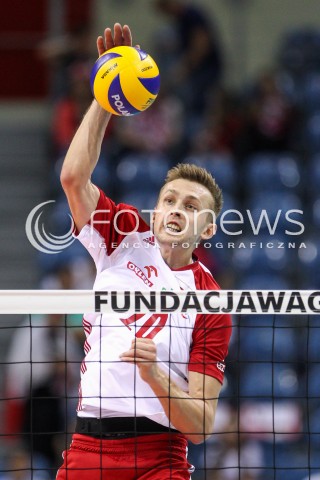  13.08.2017 KRAKOW (TAURON ARENA) <br />XV MEMORIAL HUBERTA JERZEGO WAGNERA <br />MECZ POLSKA - ROSJA ( MATCH POLAND - RUSSIA ) <br />N/Z MATEUSZ BIENIEK SYLWETKA ATAK <br /> 