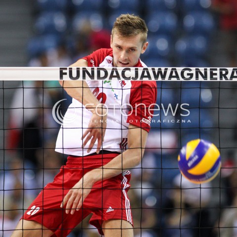  13.08.2017 KRAKOW (TAURON ARENA) <br />XV MEMORIAL HUBERTA JERZEGO WAGNERA <br />MECZ POLSKA - ROSJA ( MATCH POLAND - RUSSIA ) <br />N/Z MATEUSZ BIENIEK SYLWETKA ATAK <br /> 