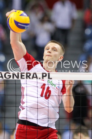  13.08.2017 KRAKOW (TAURON ARENA) <br />XV MEMORIAL HUBERTA JERZEGO WAGNERA <br />MECZ POLSKA - ROSJA ( MATCH POLAND - RUSSIA ) <br />N/Z LUKASZ WISNIEWSKI SYLWETKA ATAK <br /> 