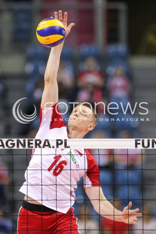  13.08.2017 KRAKOW (TAURON ARENA) <br />XV MEMORIAL HUBERTA JERZEGO WAGNERA <br />MECZ POLSKA - ROSJA ( MATCH POLAND - RUSSIA ) <br />N/Z LUKASZ WISNIEWSKI SYLWETKA ATAK <br /> 