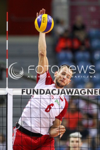  13.08.2017 KRAKOW (TAURON ARENA) <br />XV MEMORIAL HUBERTA JERZEGO WAGNERA <br />MECZ POLSKA - ROSJA ( MATCH POLAND - RUSSIA ) <br />N/Z BARTOSZ KUREK SYLWETKA ATAK <br /> 