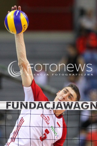  13.08.2017 KRAKOW (TAURON ARENA) <br />XV MEMORIAL HUBERTA JERZEGO WAGNERA <br />MECZ POLSKA - ROSJA ( MATCH POLAND - RUSSIA ) <br />N/Z LUKASZ KACZMAREK SYLWETKA ATAK <br /> 