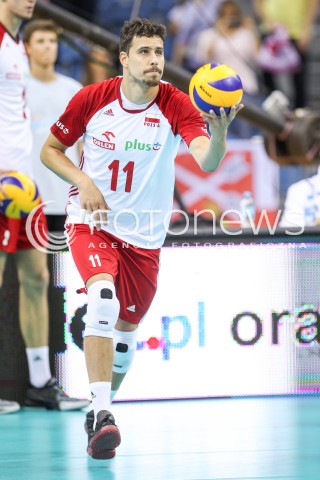  13.08.2017 KRAKOW (TAURON ARENA) <br />XV MEMORIAL HUBERTA JERZEGO WAGNERA <br />MECZ POLSKA - ROSJA ( MATCH POLAND - RUSSIA ) <br />N/Z FABIAN DRZYZGA SYLWETKA <br /> 