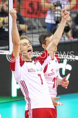  13.08.2017 KRAKOW (TAURON ARENA) <br />XV MEMORIAL HUBERTA JERZEGO WAGNERA <br />MECZ POLSKA - ROSJA ( MATCH POLAND - RUSSIA ) <br />N/Z ARTUR SZALPUK RADOSC EMOCJE SYLWETKA <br /> 