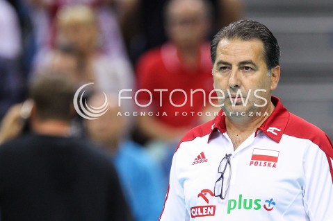  13.08.2017 KRAKOW (TAURON ARENA) <br />XV MEMORIAL HUBERTA JERZEGO WAGNERA <br />MECZ POLSKA - ROSJA ( MATCH POLAND - RUSSIA ) <br />N/Z FERDINANDO DE GIORGI - I TRENER ( HEAD COACH ) SYLWETKA <br /> 
