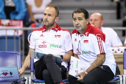  13.08.2017 KRAKOW (TAURON ARENA) <br />XV MEMORIAL HUBERTA JERZEGO WAGNERA <br />MECZ POLSKA - ROSJA ( MATCH POLAND - RUSSIA ) <br />N/Z FERDINANDO DE GIORGI - I TRENER ( HEAD COACH ) OSKAR KACZMARCZYK<br /> 