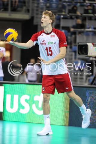  13.08.2017 KRAKOW (TAURON ARENA) <br />XV MEMORIAL HUBERTA JERZEGO WAGNERA <br />MECZ POLSKA - ROSJA ( MATCH POLAND - RUSSIA ) <br />N/Z JAKUB KOCHANOWSKI SYLWETKA <br /> 