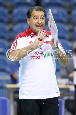  13.08.2017 KRAKOW (TAURON ARENA) <br />XV MEMORIAL HUBERTA JERZEGO WAGNERA <br />MECZ POLSKA - ROSJA ( MATCH POLAND - RUSSIA ) <br />N/Z FERDINANDO DE GIORGI - I TRENER ( HEAD COACH ) SYLWETKA <br /> 