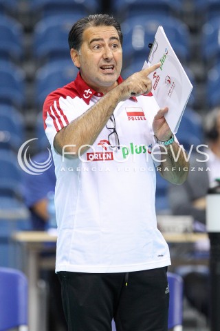  13.08.2017 KRAKOW (TAURON ARENA) <br />XV MEMORIAL HUBERTA JERZEGO WAGNERA <br />MECZ POLSKA - ROSJA ( MATCH POLAND - RUSSIA ) <br />N/Z FERDINANDO DE GIORGI - I TRENER ( HEAD COACH ) SYLWETKA <br /> 